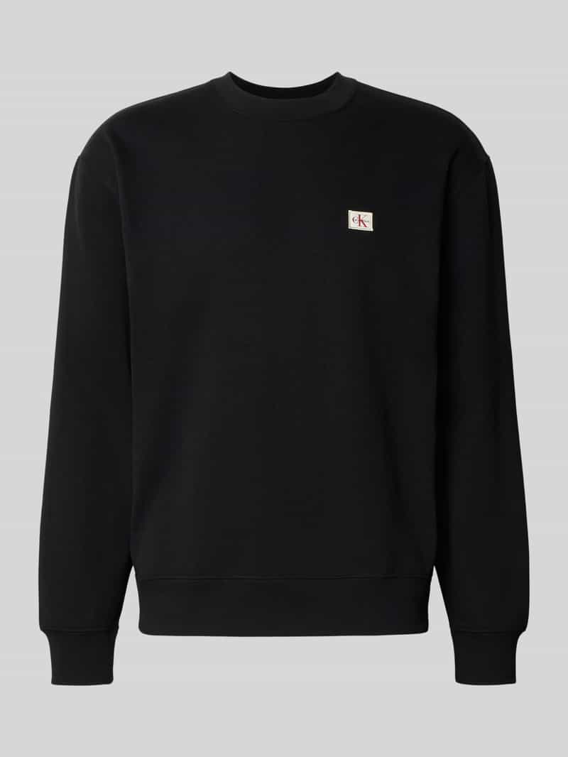 Calvin Klein Jeans Regular fit sweatshirt met logopatch model 'Terry'