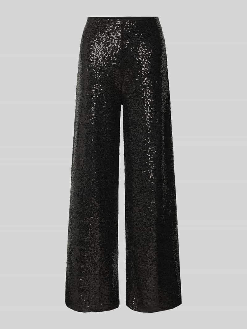 Ichi Wide fit stoffen broek met all-over pailletten model 'Fauca'