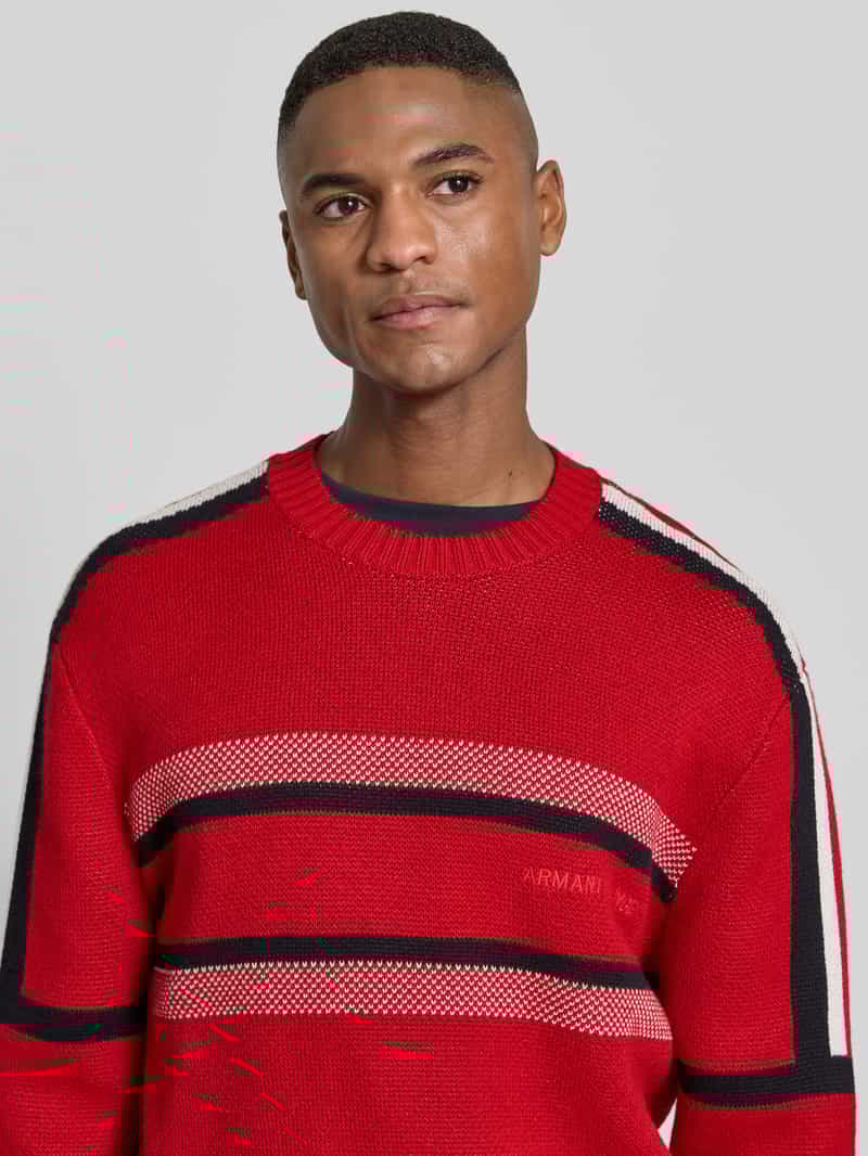 Armani Exchange Gebreide pullover met ribboorden