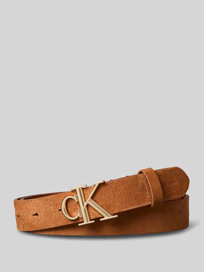 CK Calvin Klein Gürtel aus echtem Leder mit Logo-Detail in Cognac, Größe 100 2094572100