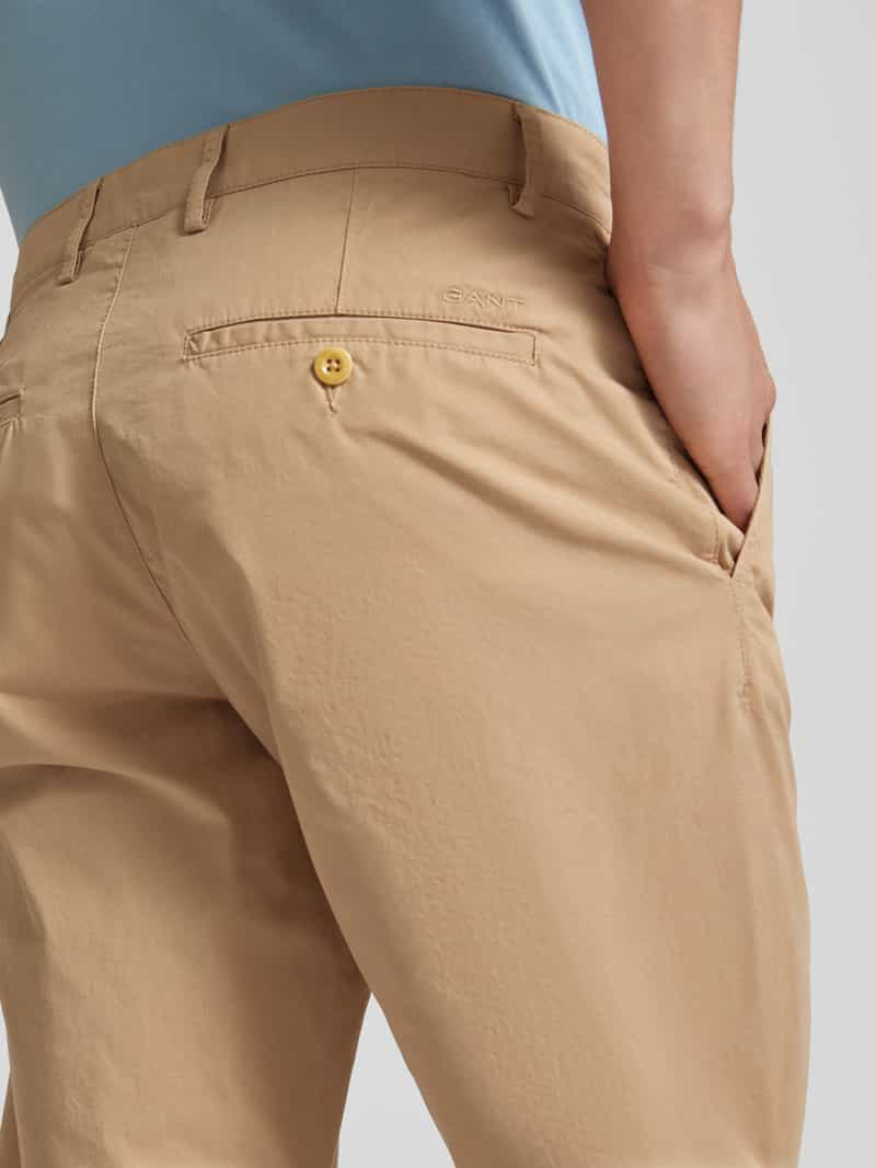 Gant Korte relaxed fit broek met riemlussen