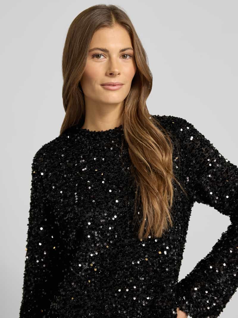 Jake*s Collection Knielange jurk met pailletten