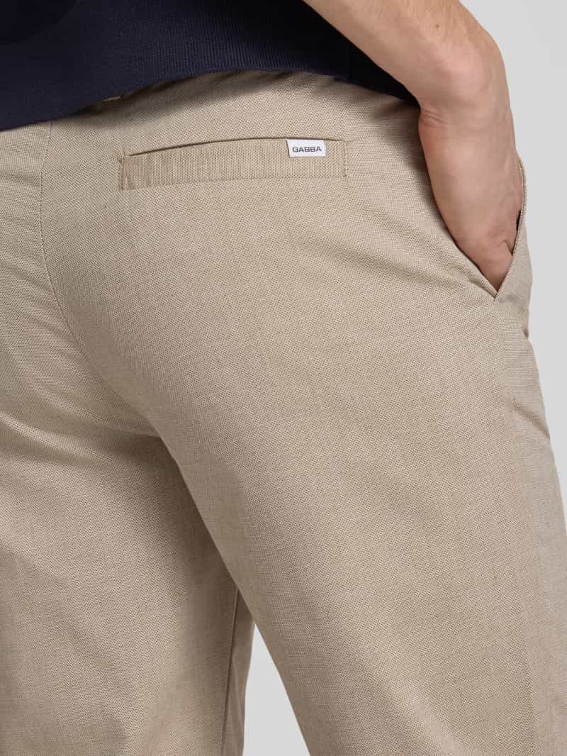 GABBA Regular fit bandplooibroek met steekzakken model 'Napoli'
