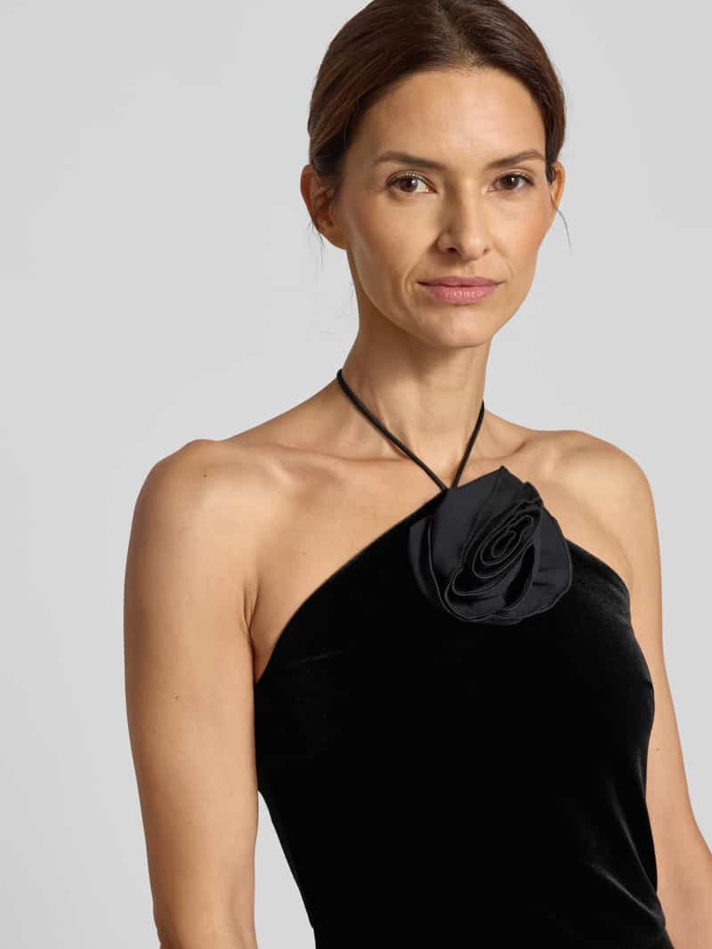 YAS Cocktailjurk met bloemenapplicatie model 'ROSETTA STRAP'