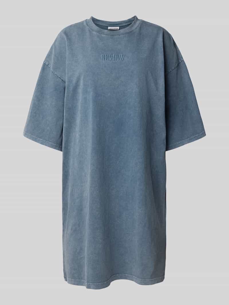 Review Knielange T-shirtjurk met ronde hals