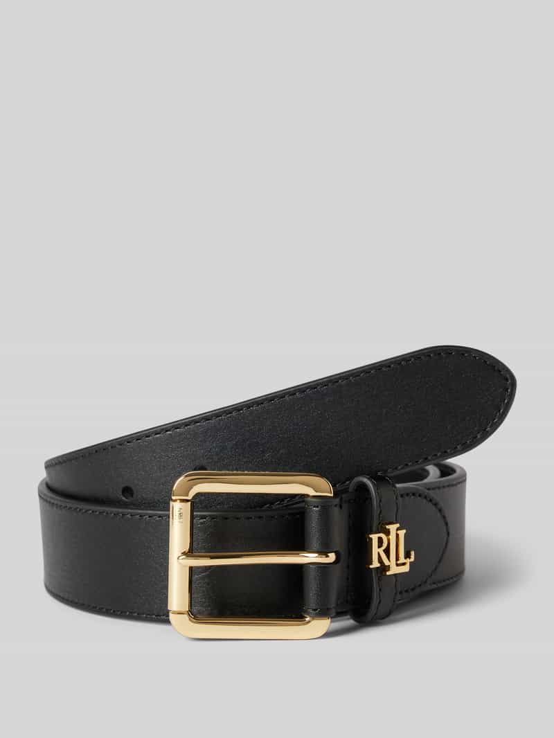 Lauren Ralph Lauren Leren riem met labelapplicatie model 'LOGO KEEPER'