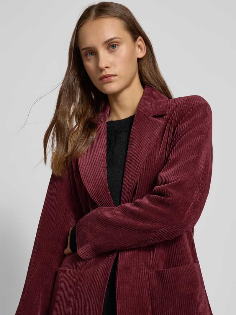 Only Regular fit lange corduroy jas met reverskraag model 'ASTRID'