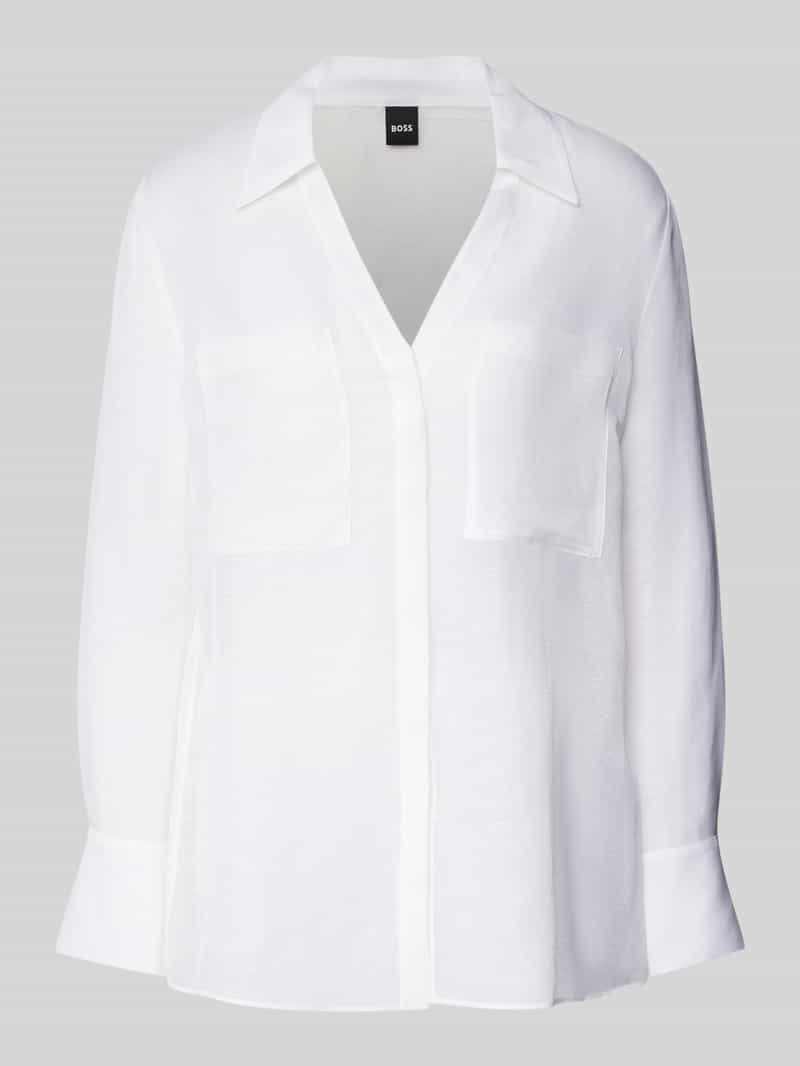 Boss Regular fit blouse van een mix van viscose en linnen model 'Bosala'