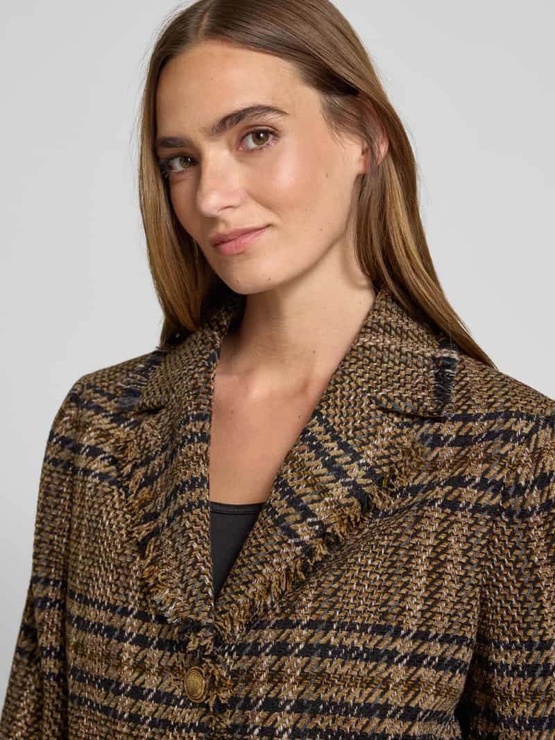 LUISA CERANO Regular fit blazer met franjes