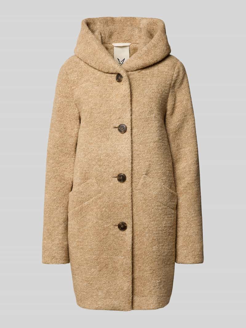 Fuchs Schmitt Regular fit lange jas met scheerwol