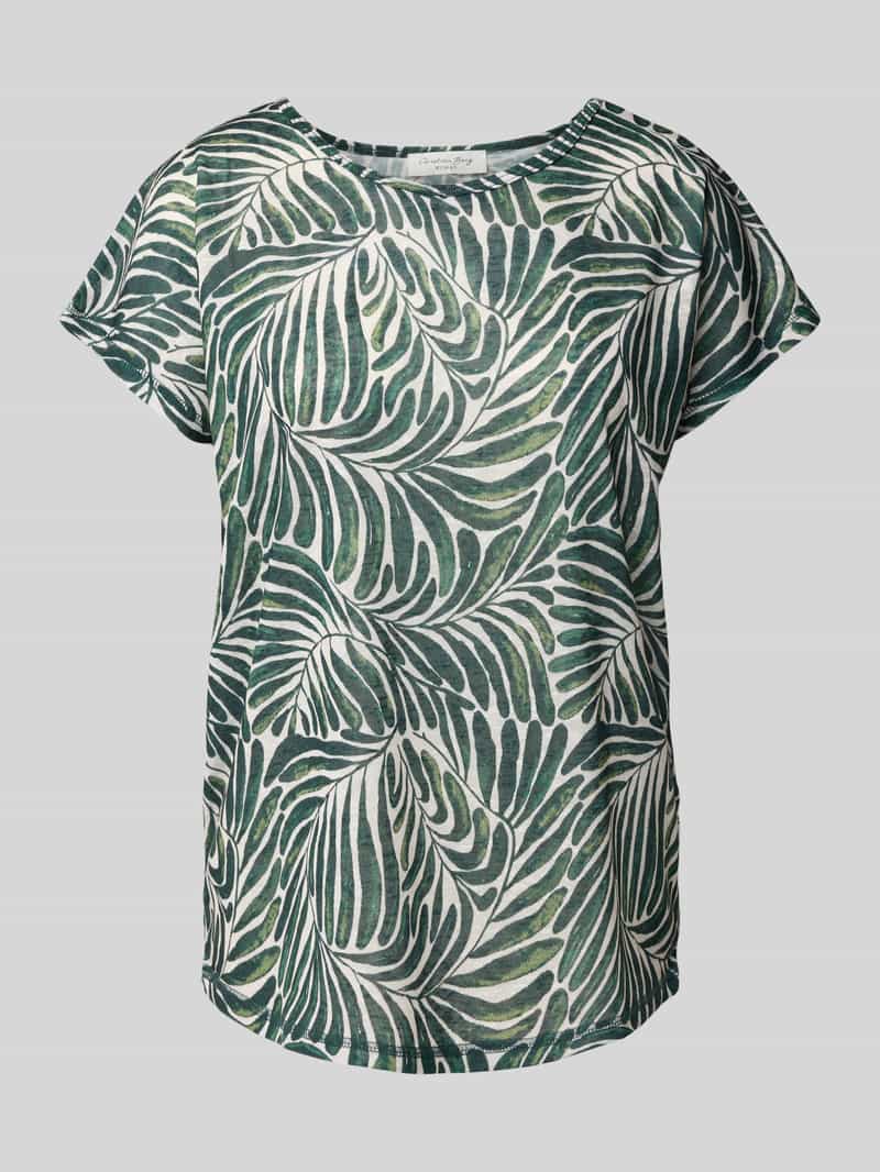 Christian Berg Woman T-shirt met geribde ronde hals