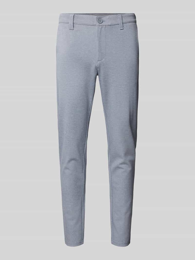 Only & Sons Slim fit stoffen broek met riemlussen, model 'MARK'