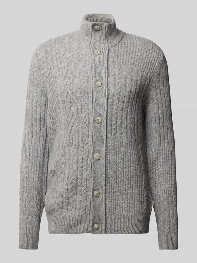BRAX Regular fit gebreid jack met viscose model 'Jeff'