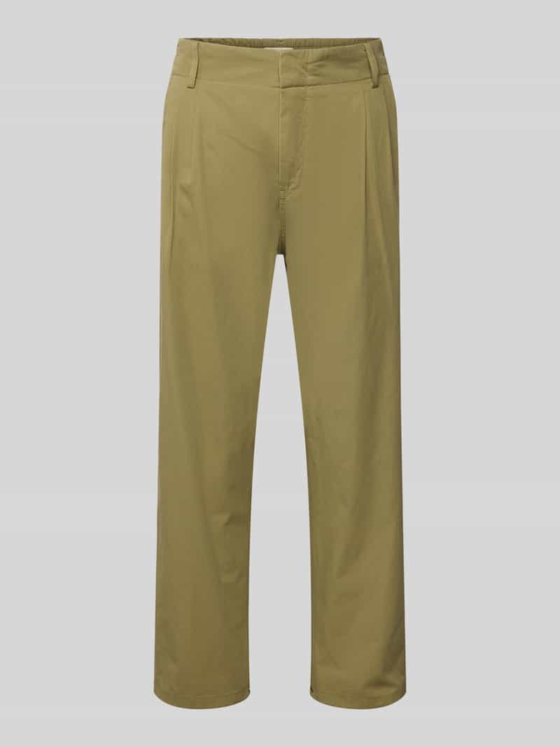 drykorn Tapered fit bandplooibroek met elastische band model 'DISPATCH'