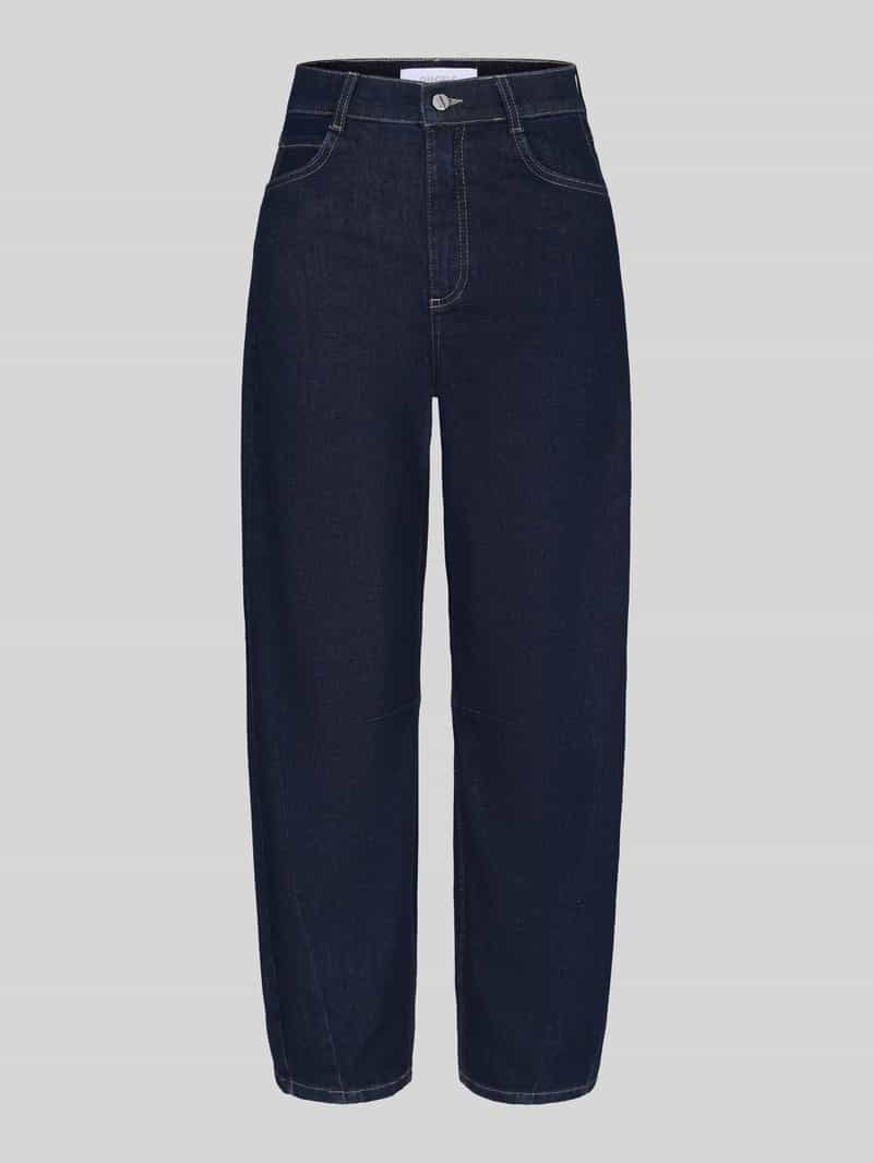 ANGELS Regular Fit Barrel Jeans aus Baumwoll-Mix Modell 'ELLY' in Dunkelblau, Größe 38 211301038