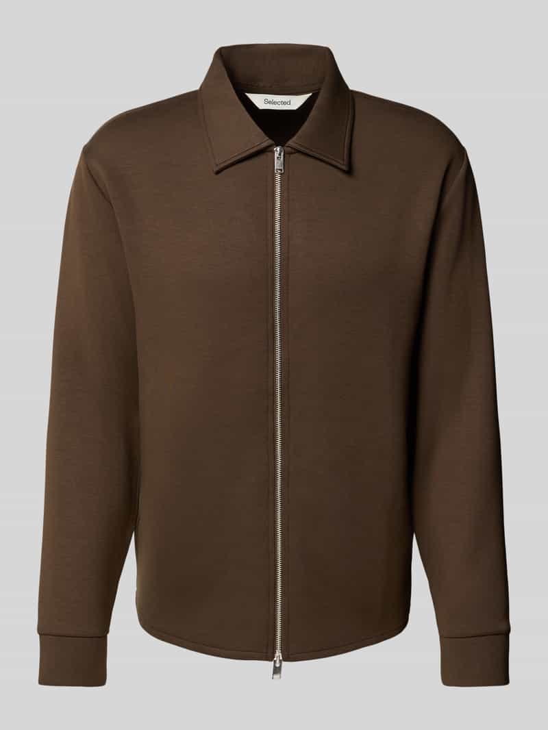 Selected Homme Regular fit sweatjack van viscosemix model 'EMANUEL'