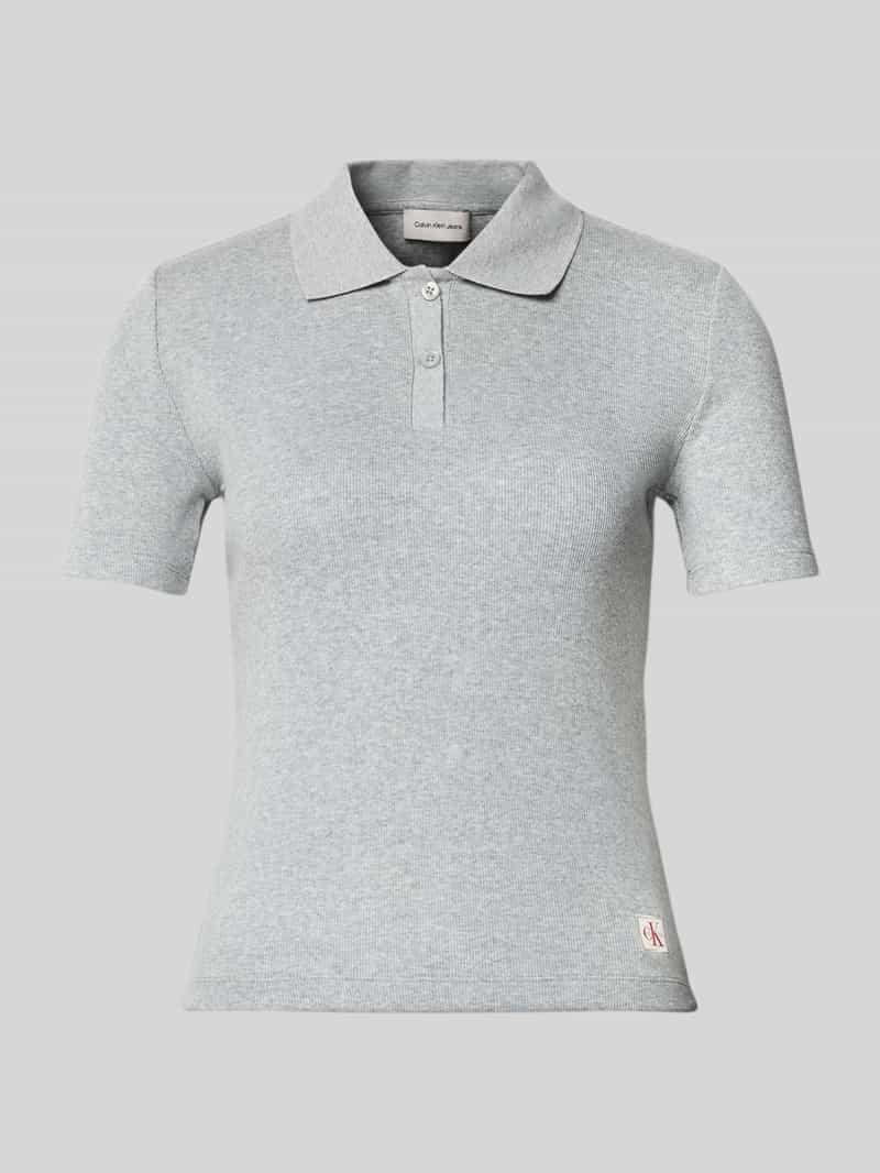 Calvin Klein Jeans Slim fit poloshirt met labeldetail