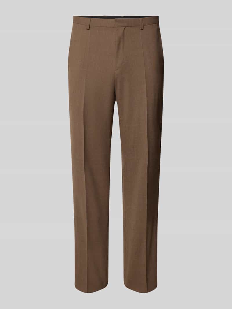 HUGO Slim fit pantalon met scheerwol model 'HESTEN'