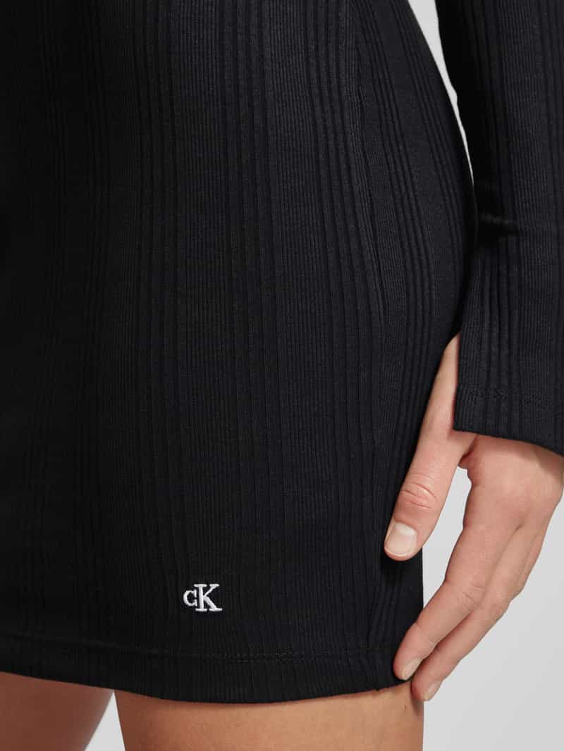 Calvin Klein Jeans Mini-jurk met opstaande kraag en ritssluiting
