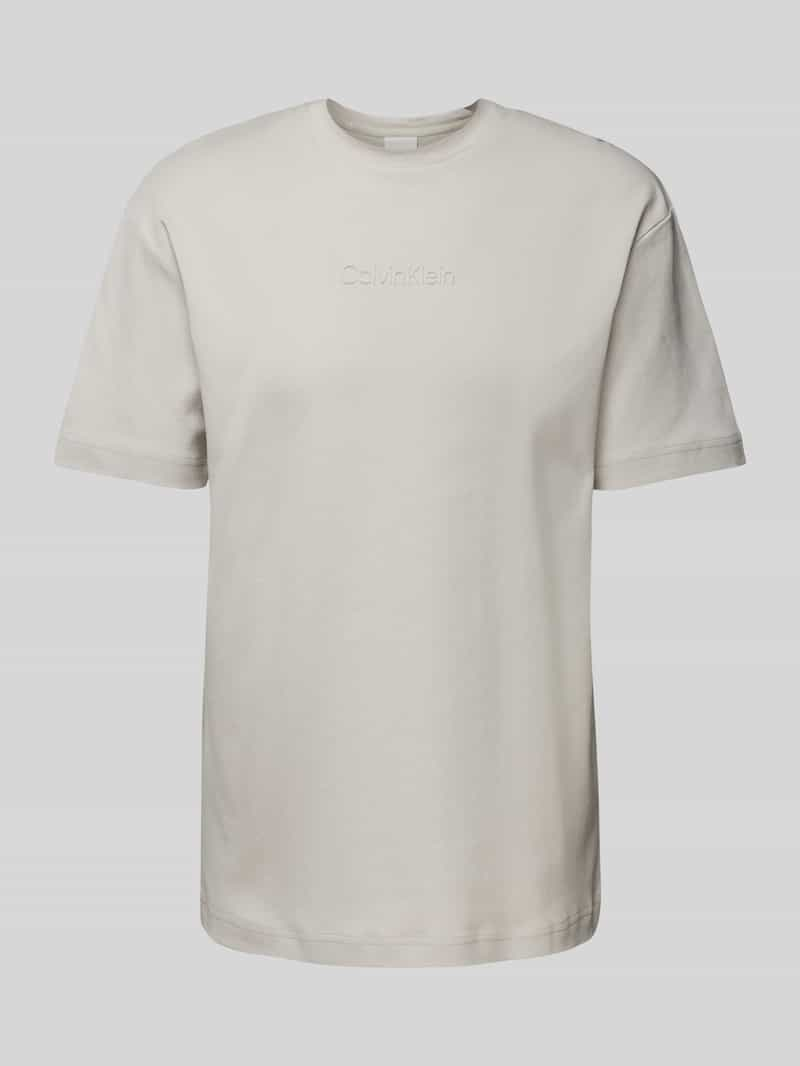 CK Calvin Klein T-shirt met labeldetail, model 'TECH INTERLOCK'