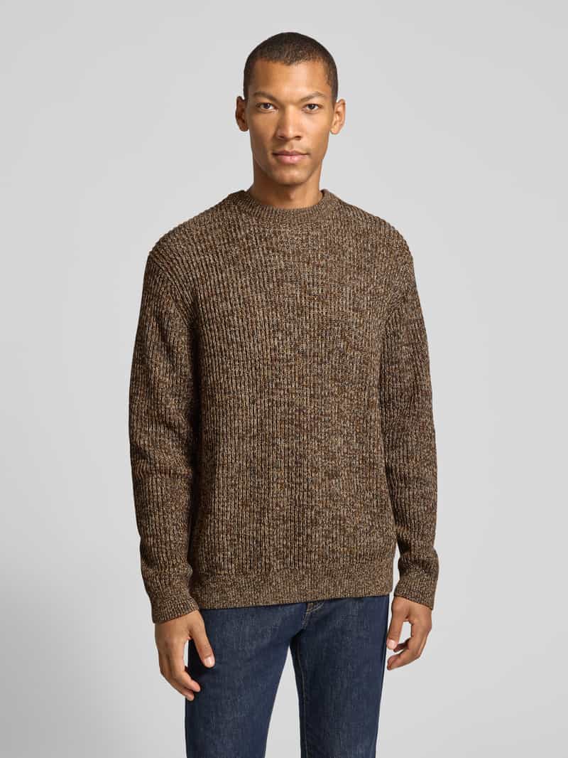 SELECTED MEN Heren Truien & Vesten Slmtilum Ls Knit Crew Neck - Bruin, foto 4