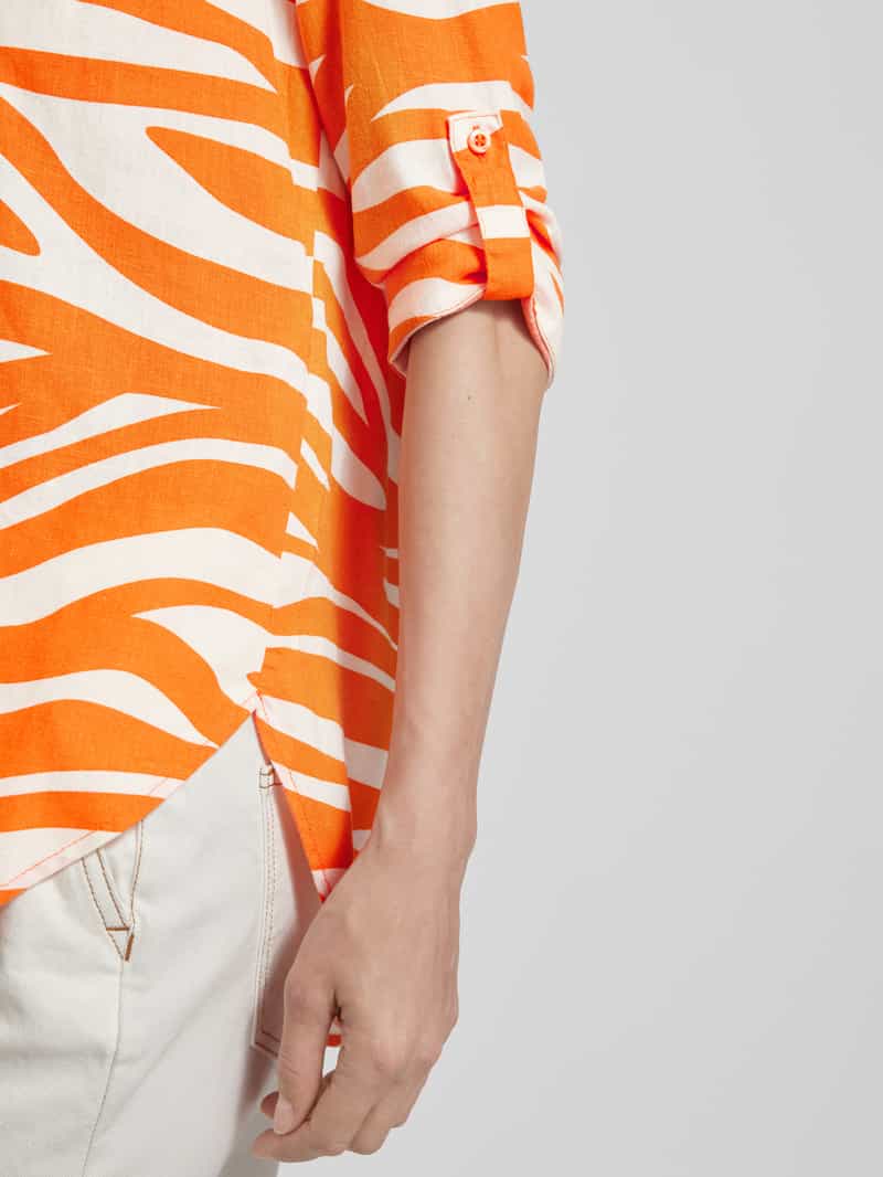s.Oliver RED LABEL Linnen blouse met tuniekkraag