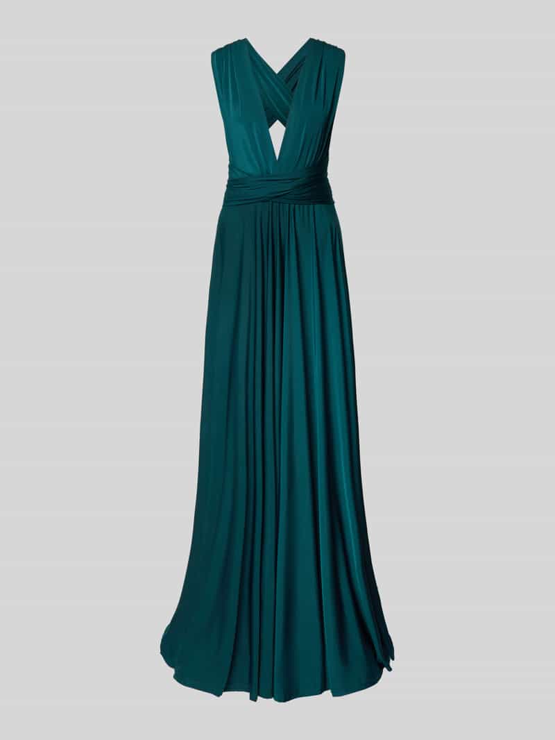 maxi-jurk met diepe v-hals