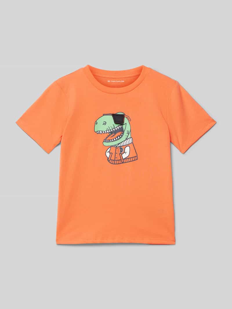 Tom Tailor Regular fit T-shirt met interactieve garnering