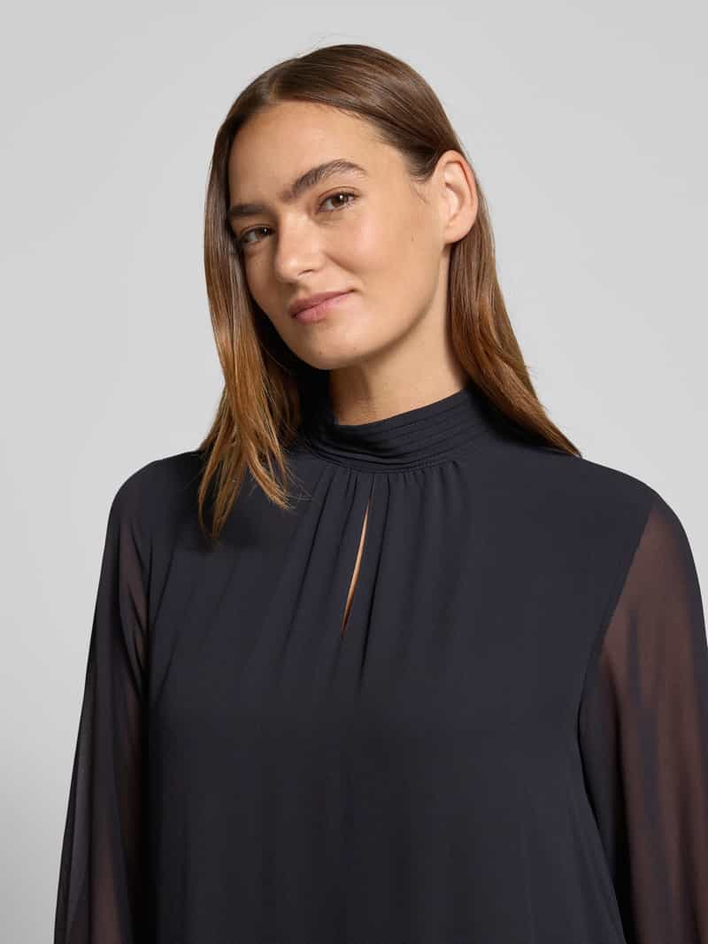 s.Oliver BLACK LABEL Regular fit chiffon jurk met opstaande kraag
