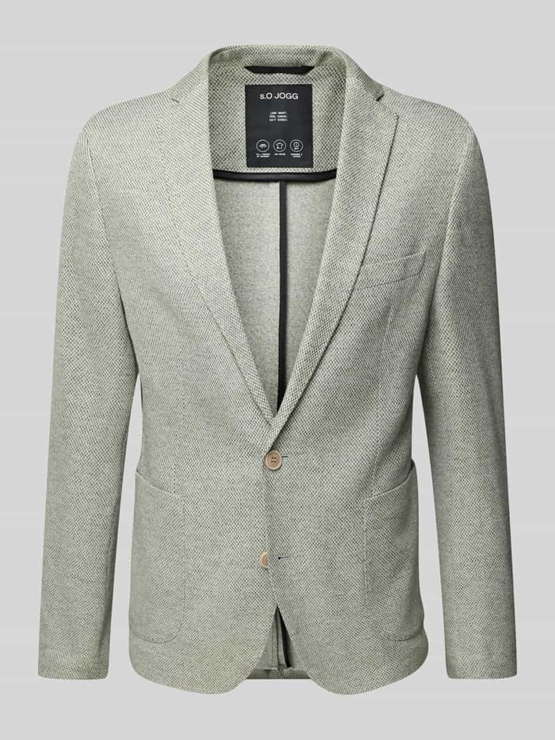 s.Oliver BLACK LABEL Slim fit colbert van gemêleerde jersey