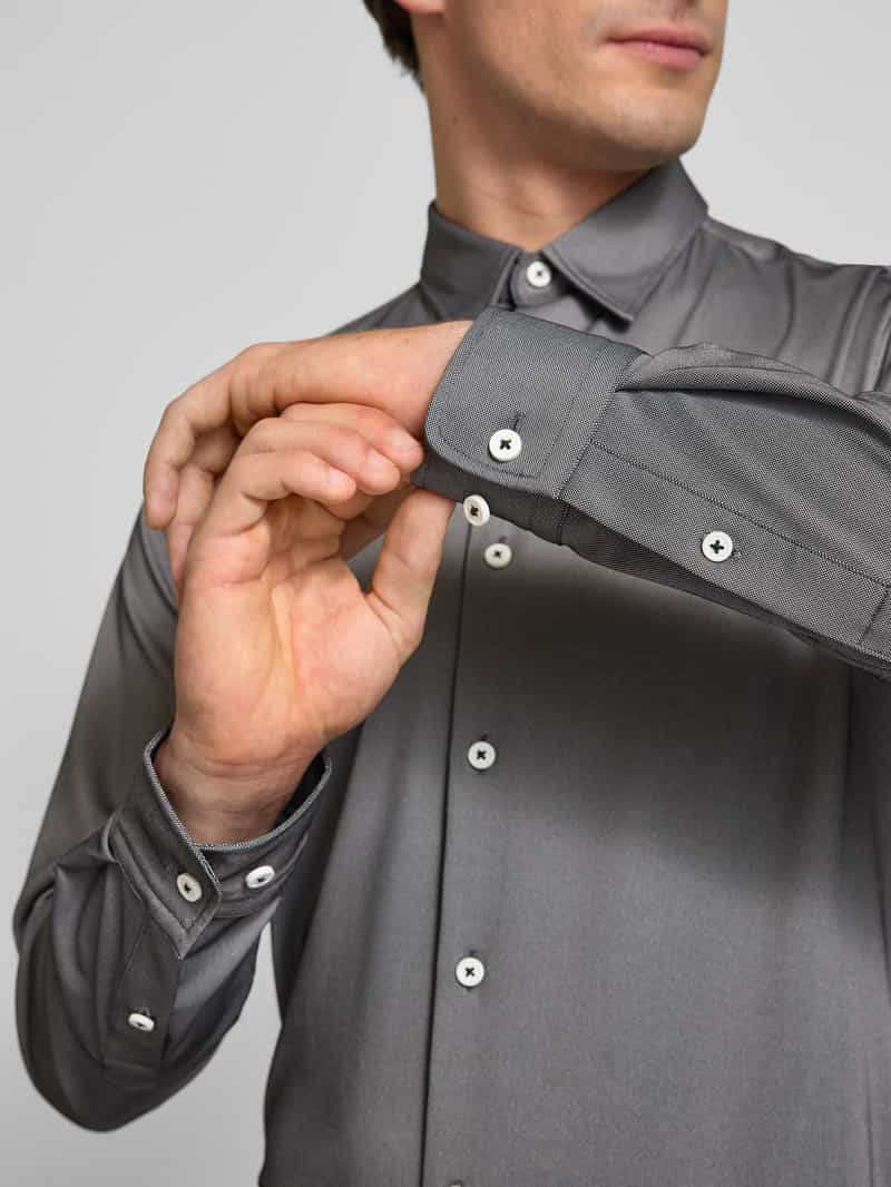 Boss Slim fit zakelijk overhemd met kentkraag model 'Roan'