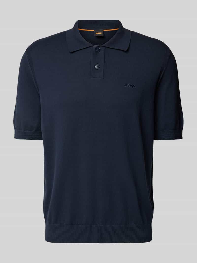 Boss Orange Regular fit poloshirt met labelstitching model 'Asac'