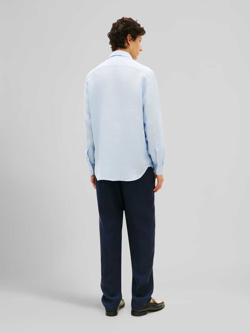 Tommy Hilfiger regular fit vrijetijdsoverhemd van puur linnen lichtblauw, foto 3