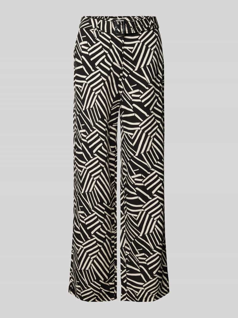 Christian Berg Woman Wide leg stoffen broek met riem