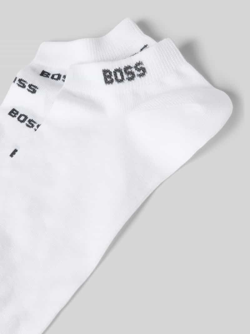 Boss Sneakersokken met all-over labelprint in een set van 2 paar