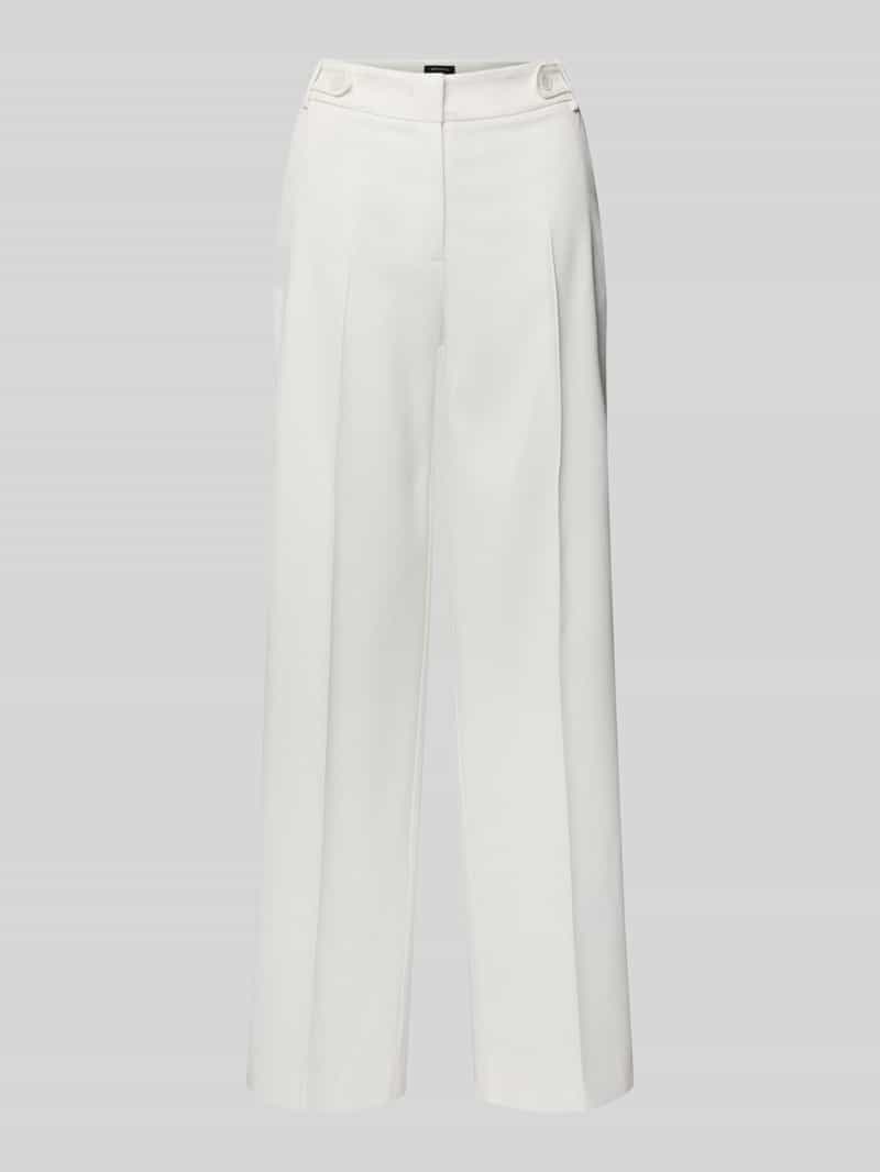 MORE & MORE Straight leg stoffen broek met structuurmotief