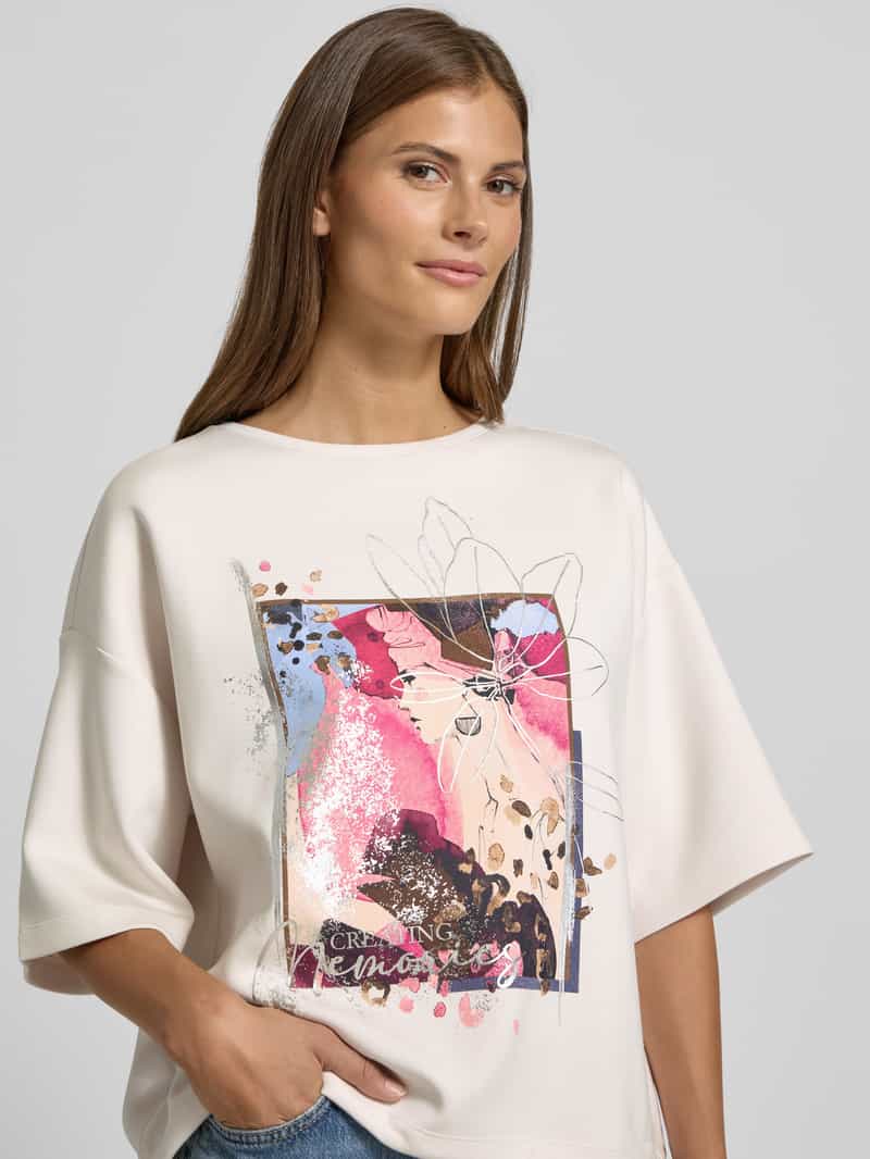 Christian Berg Woman Sweatshirt met 1 2-mouwen en tunnelkoord