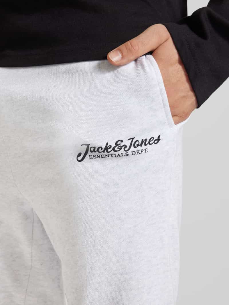 jack & jones Slim fit sweatpants met labelprint model 'GORDON'