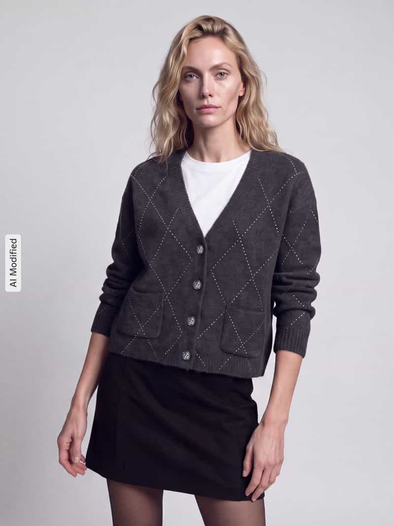 Jake*s Collection cardigan met sierknopen