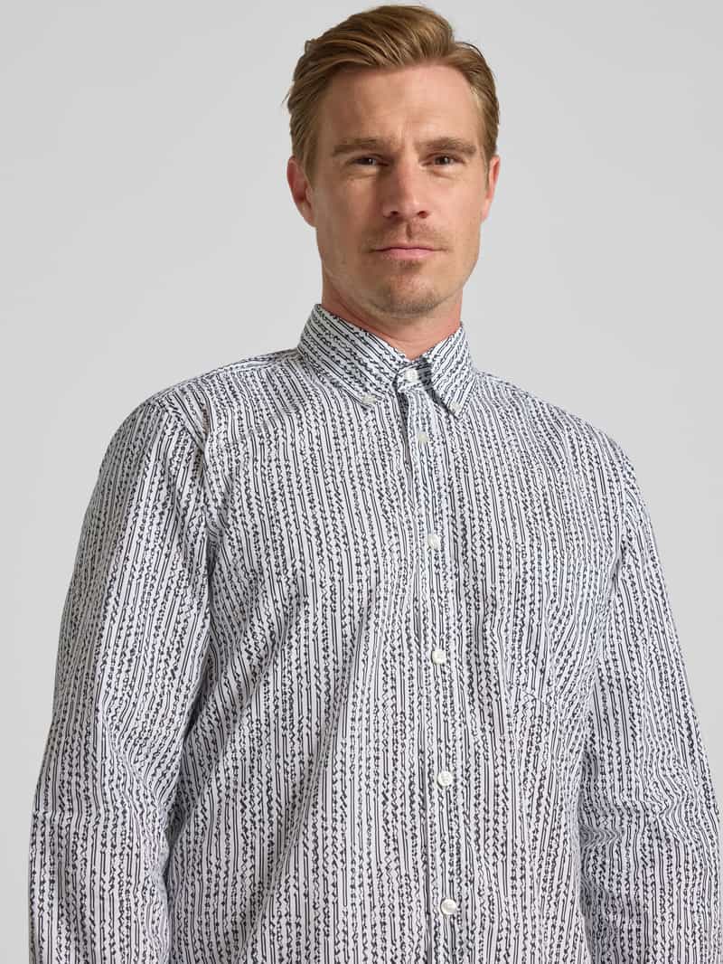 Boss Orange Regular fit vrijetijdsoverhemd met button-downkraag model 'RICKERT