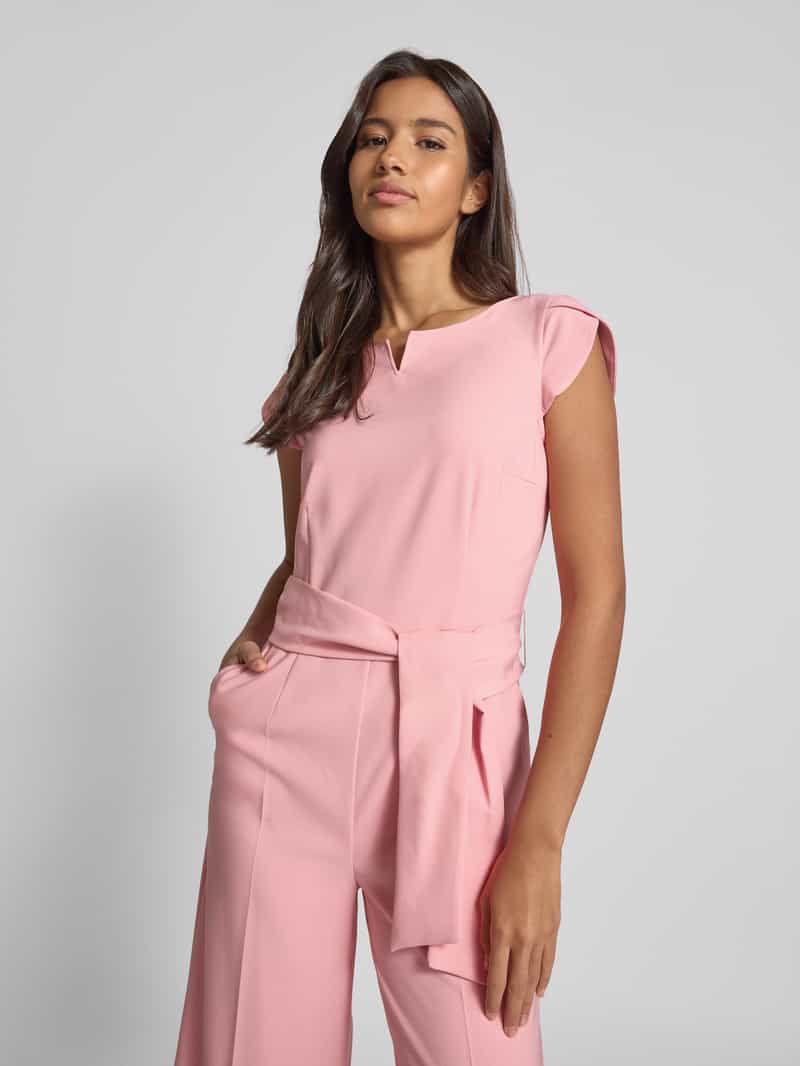 Betty Barclay Jumpsuit met strikceintuur en serafinohals