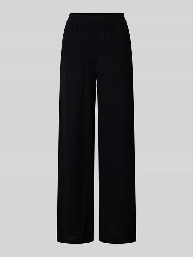 Kaffe Wide leg stoffen broek met elastische band model 'pauline'