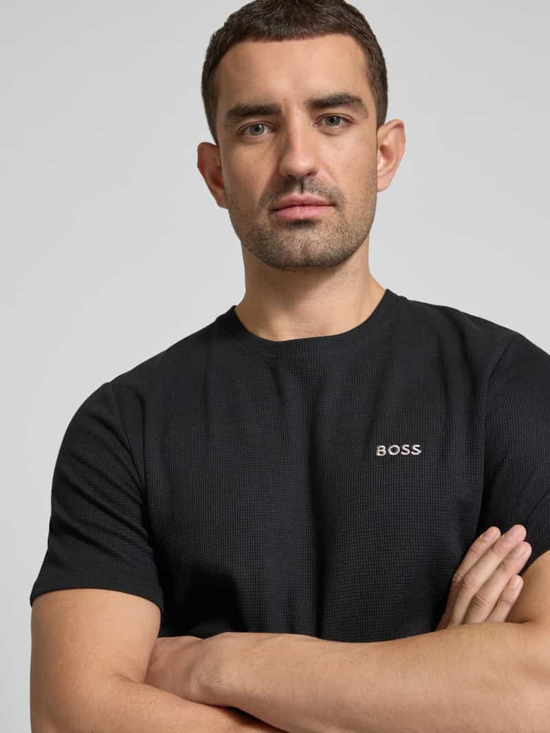Boss T-shirt met labelstitching