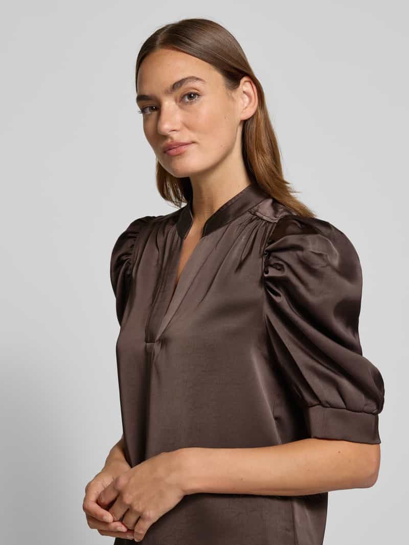 NEO NOIR Blouseshirt van satijn met pofmouwen model 'Roella'