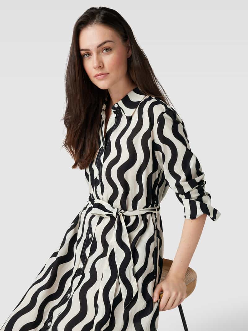 White Label Midi-jurk met all-over motief