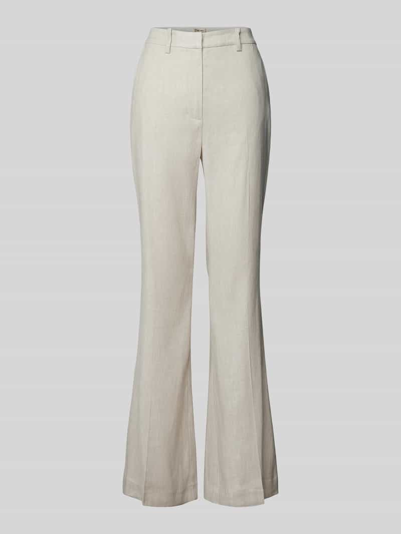 MOS MOSH Flared linnen broek met elastische band, model 'Ria Miranda'