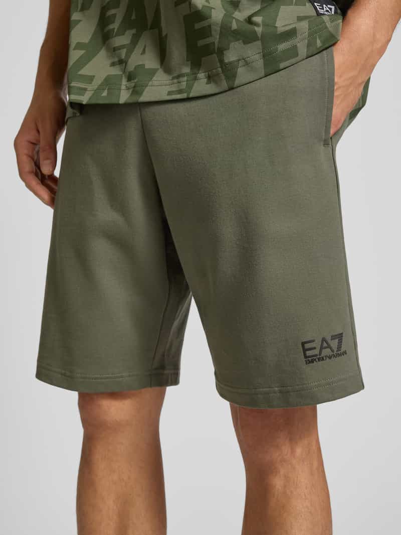 EA7 Emporio Armani Korte broek met labeldetail