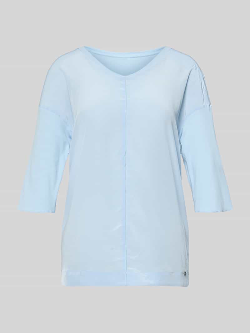 Marc Cain T-shirt met V-hals en 3 4-mouwen