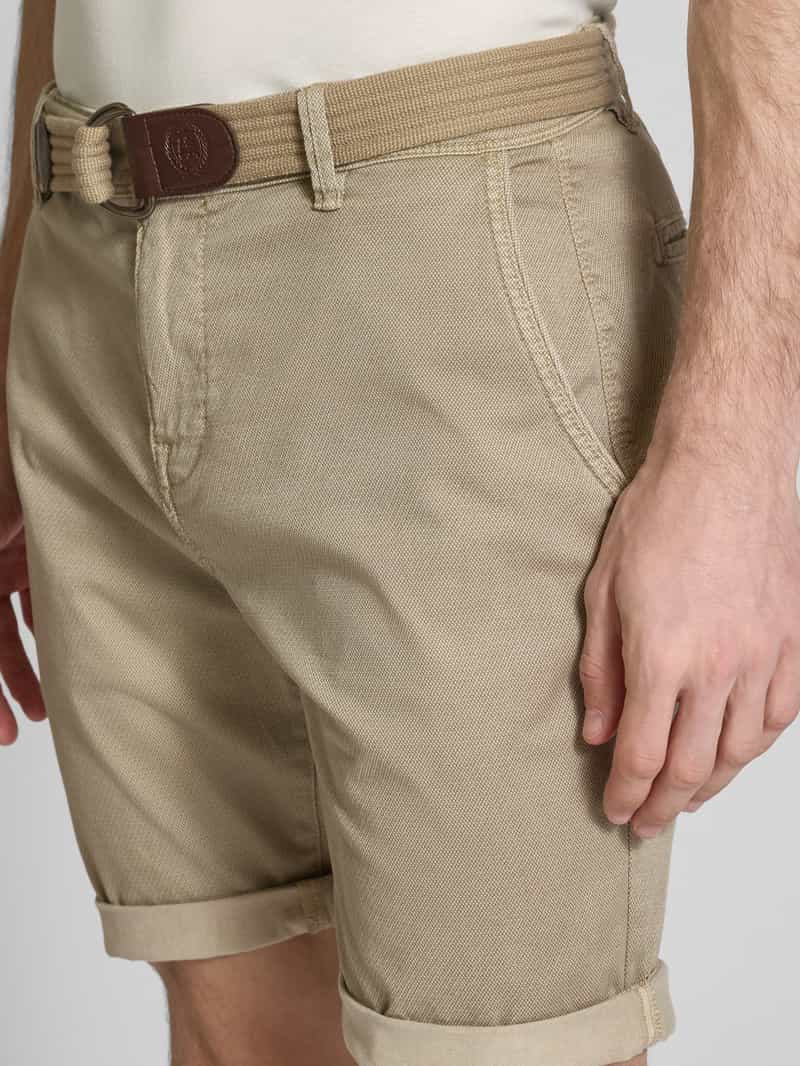 Lerros Bermuda met riem en achterzakken