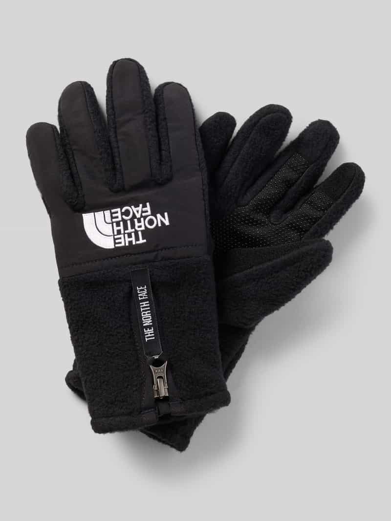 The North Face Handschoenen van fleece met labelstitching en ritssluiting